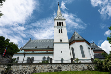 Fototapeta na wymiar St. Martin's Parish Church - Bled, Slovenia