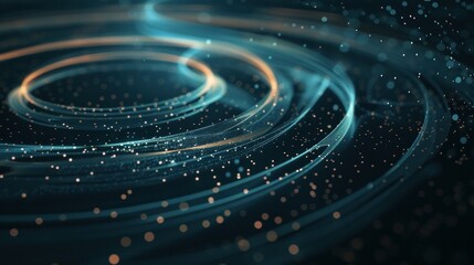 Fototapeta premium A futuristic concept embodying wireless systems, globalization through big data analytics