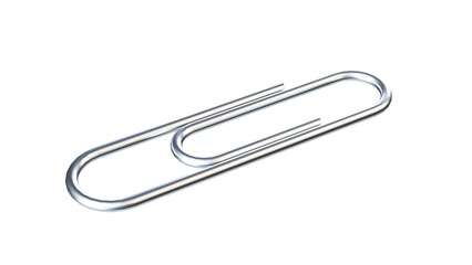 Paper clip. 3d render icon. Cartoon minimal style.