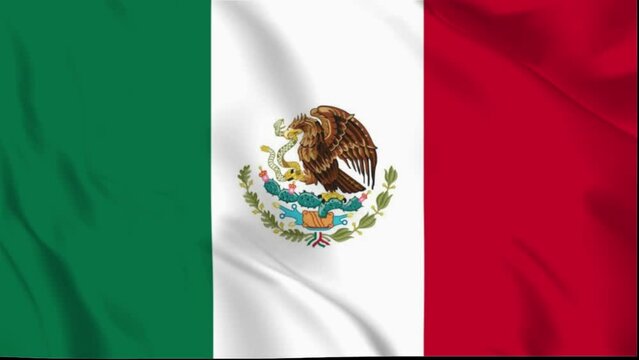 Mexico Waving Flag, Mexico Flag, Flag of Mexico Waving Animation, Mexico Flag 4K Footage