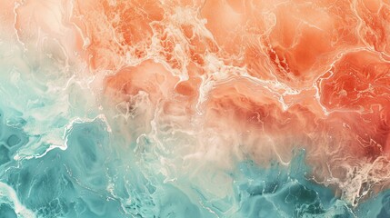 A radiant coral and aqua textured background, symbolizing warmth and fluidity.