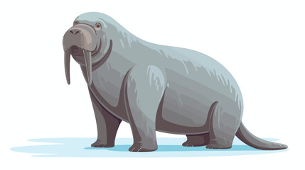 Cartoon of a walrus. cute simple animal in Vector