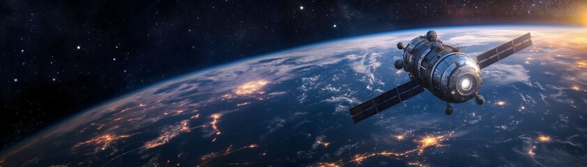 Orbiting Spacecraft Over the Twilight Horizon