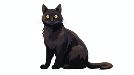 Cat Bombay vector isolated  flat vector isolated on
