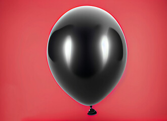 3d black balloon 