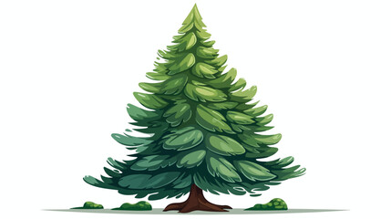 christmas tree isolated design illustration flat vector