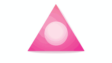 circle pink triangle background tings Icon  flat vector