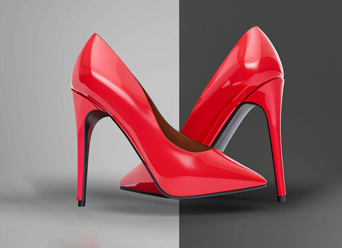 red high heels woman shoes 