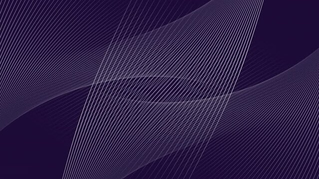 Animation of networks of curved parallel white lines moving on dark background