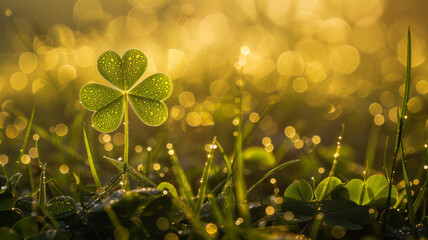 Vibrant Clover Leaf, Symbol of Luck and Beauty