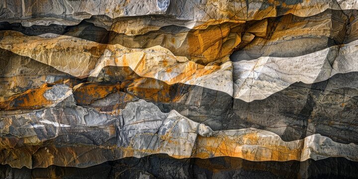 The image is a close up of a rock wall with a lot of different colors