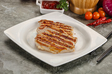 Tasty grilled pork meat steak