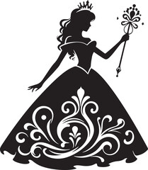 Princess Silhouette vector Illustration