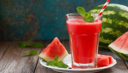 Summertime Sip Fresh Watermelon Juice in Sharp Focus