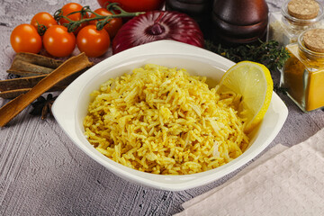 Indian cuisine lemon basmati rice