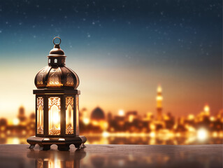 Ramadan Kareem celebration poster, generative ai