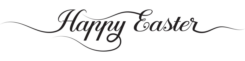 Happy easter letter calligraphy banner . EPS 10