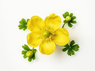 Buttercup isolated on transparent background, transparency image, removed background