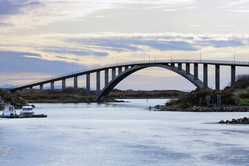 The bridge at the island Froeya, Norway