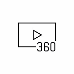 Panoramic Video 360 degree icon