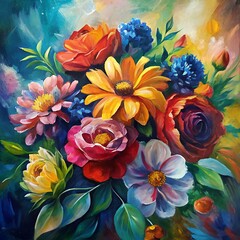 oil painting flowers
