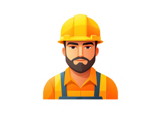 construction worker icon isolated on transparent background, transparency image, removed background