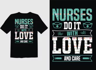Foto op Canvas nursing typography t shirt design © mislam99