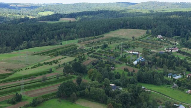 Beautiful Landscape Forest Mountains Bieszczady Bircza Aerial View Poland