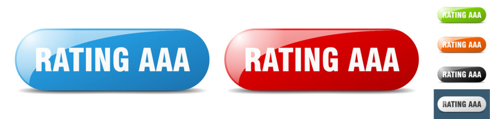 rating aaa button. key. sign. push button set