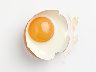 eggshell isolated on transparent background, transparency image, removed background