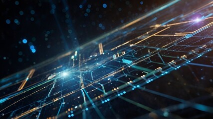 Technology of information, beam of data passing through the universe
