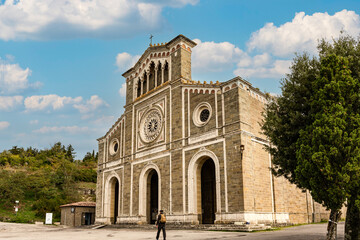 Fototapeta na wymiar Fassade der Basilica di Santa Margherita in Cortona