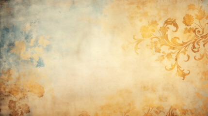 Vintage background with ethereal floral patterns in a watercolor design