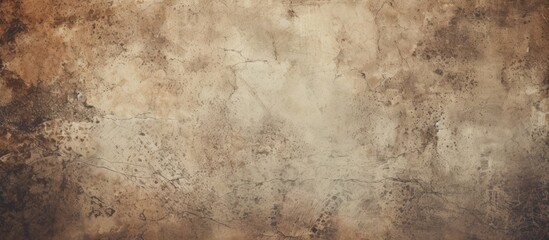 A detailed closeup of a brown concrete wall texture with hints of wood and beige, showcasing a unique pattern resembling natural material and soil art