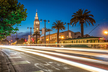 City Pulse: Long Exposure Traffic at San Francisco Ferry Building in 4K Ultra HD