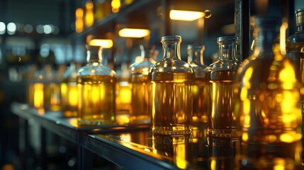 Obraz premium Recycling used cooking oil (UCO) as a sustainable raw material for biodiesel production, emphasizing the importance of industrial reuse and environmental conservation.