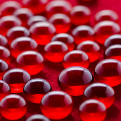 Red shiny gems. Generative AI