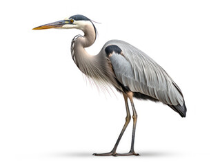 heron isolated on transparent background, transparency image, removed background