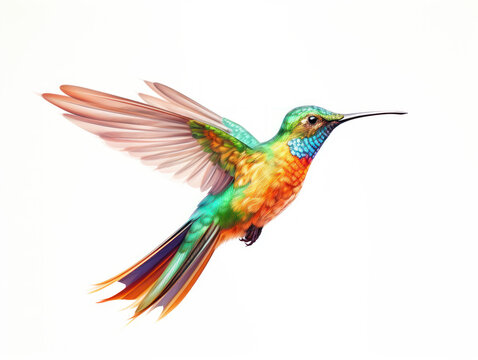 hummingbird isolated on transparent background, transparency image, removed background