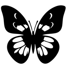 black and white butterfly tattoo