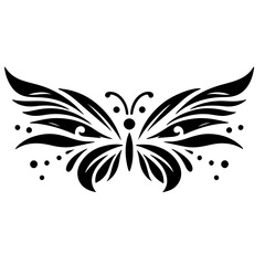 black and white butterfly tattoo