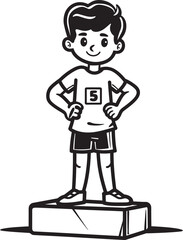 Mastering Creativity First Position Glory in Stage Vector Black Logo Icon The Vanguard of Design Stage Vectors Black Logo Icon Champion