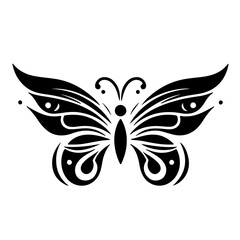 black and white butterfly tattoo