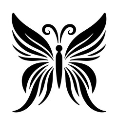 black and white butterfly tattoo