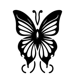 black and white butterfly tattoo