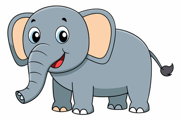 elephant cartoon vector art illustration