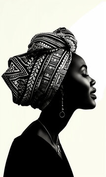 Fine art portrait of black african woman