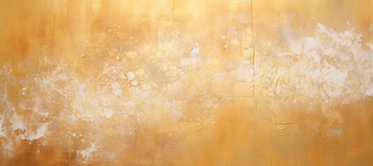 Abstract painting background. Gold. Oil paint with a high textured texture