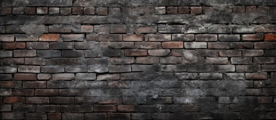 A close up of a dark brown brick wall showcasing the intricate brickwork pattern. The rectangular bricks form a beautiful composite material on the buildings exterior