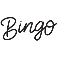 Fototapeta na wymiar Bingo Text Banner isolated on transparent background. Hand drawn vector art.